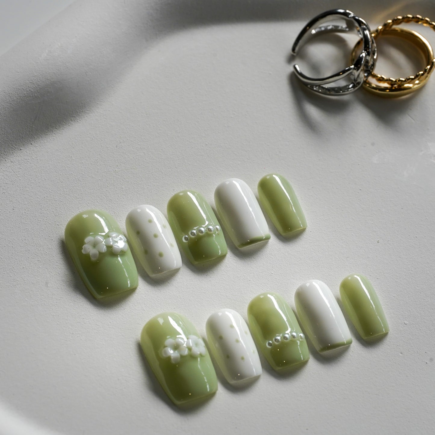 Avocado Cream | Premium Press on Nails