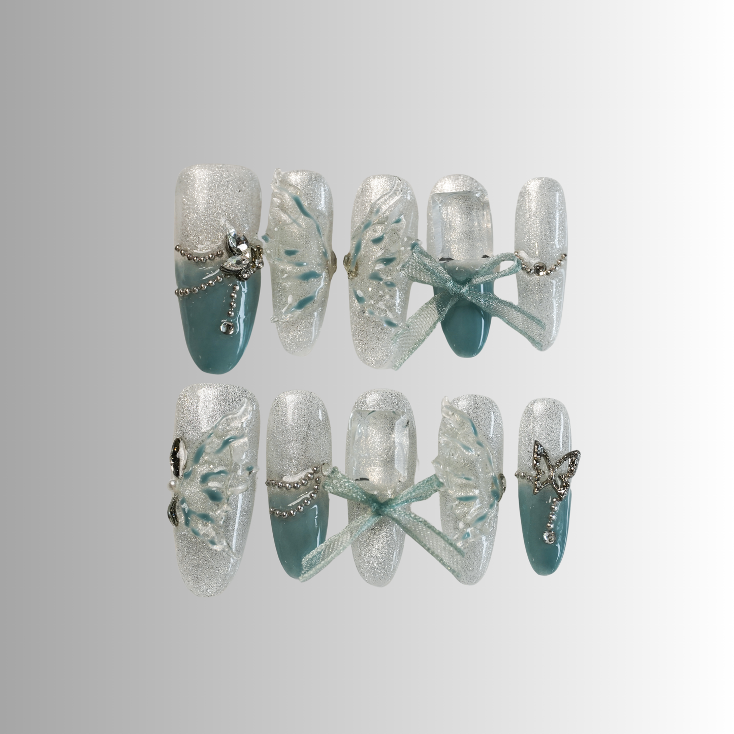 Ocean Flutter | Premium Press on Nails