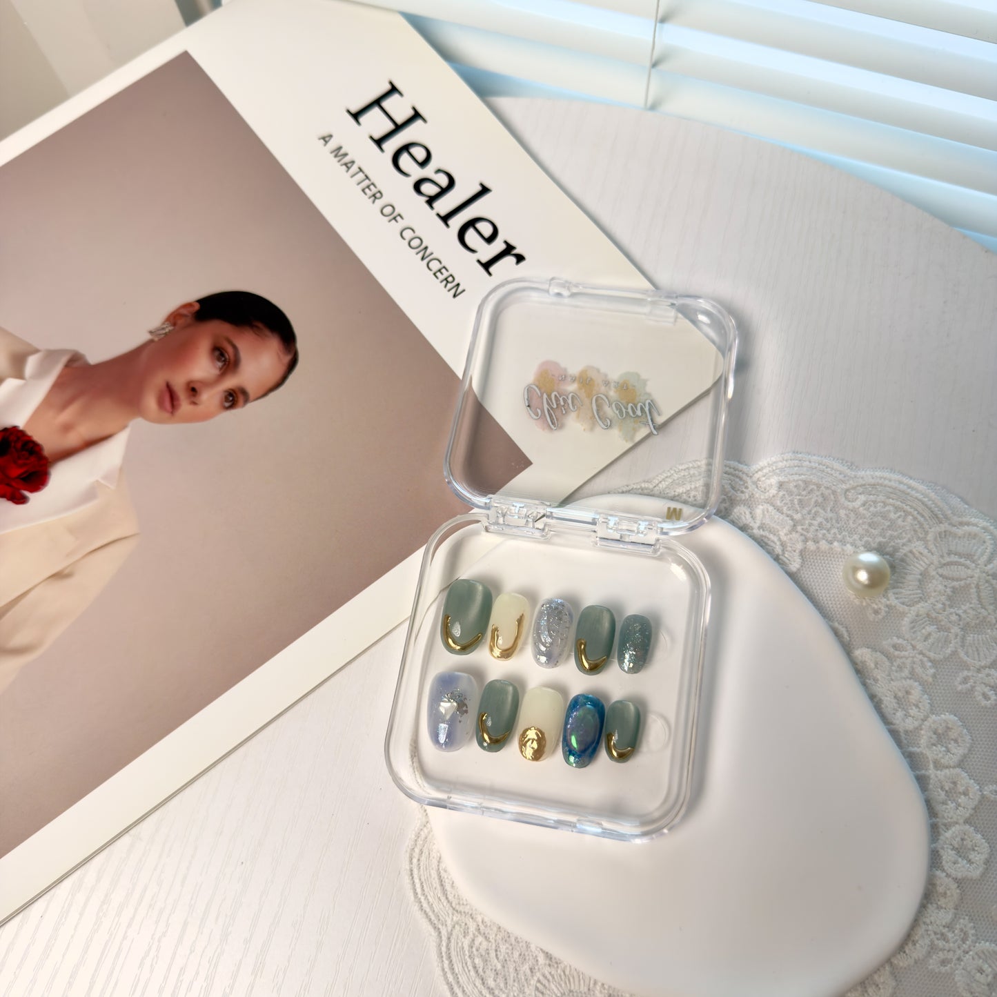 Azure Whisper | Premium Press on Nails