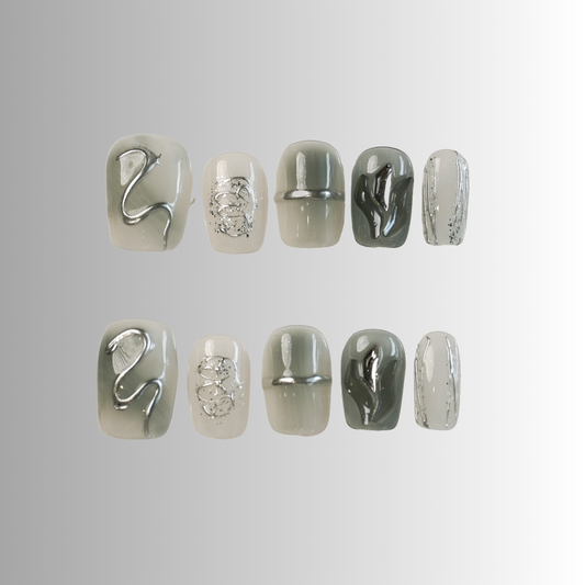 Ashen Muse | Premium Press on Nails