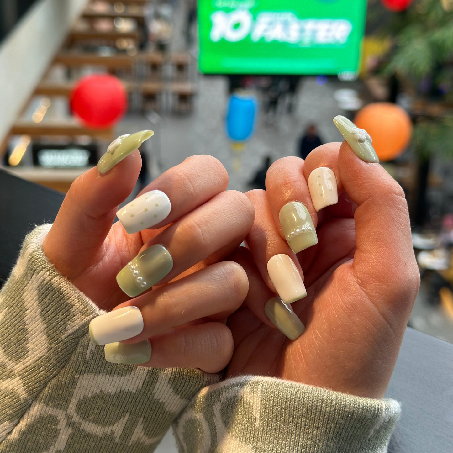 Avocado Cream | Premium Press on Nails