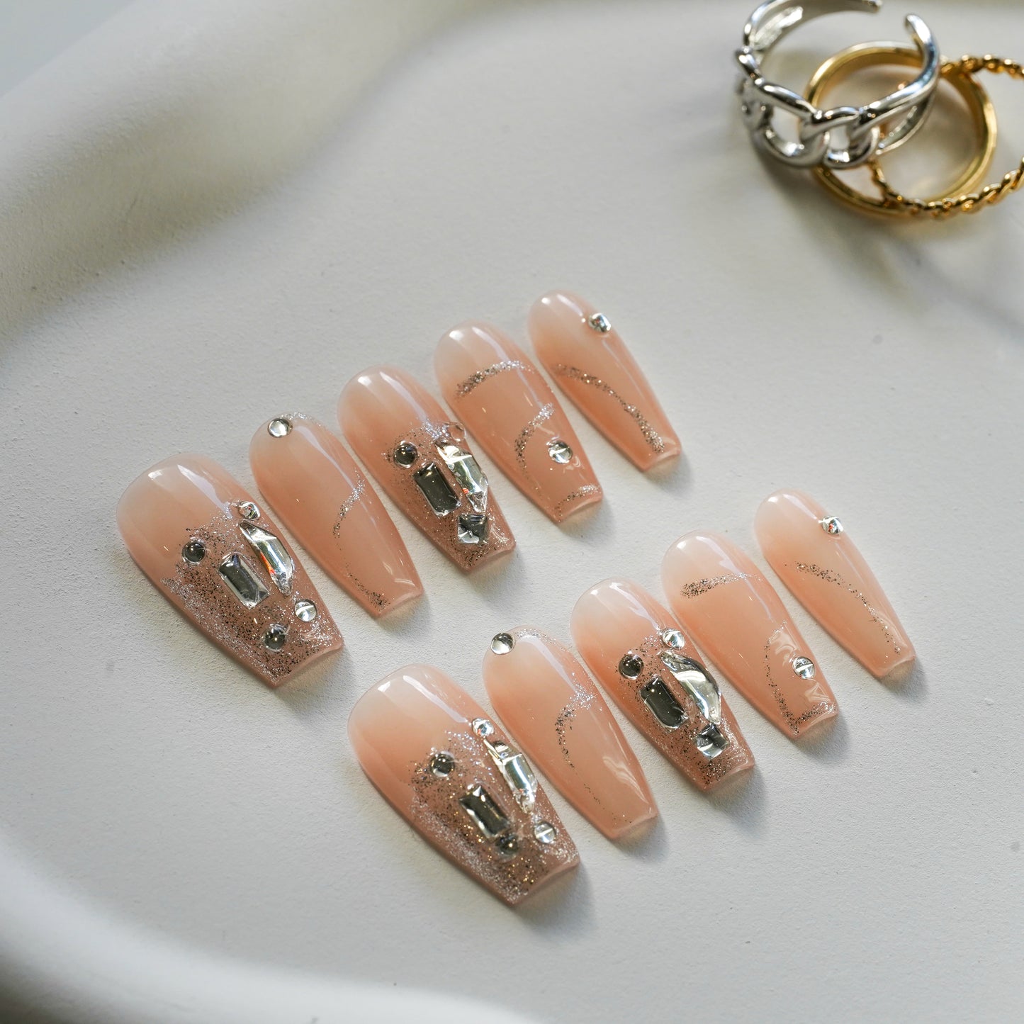 Sparkling Champagne | Premium Press on Nails