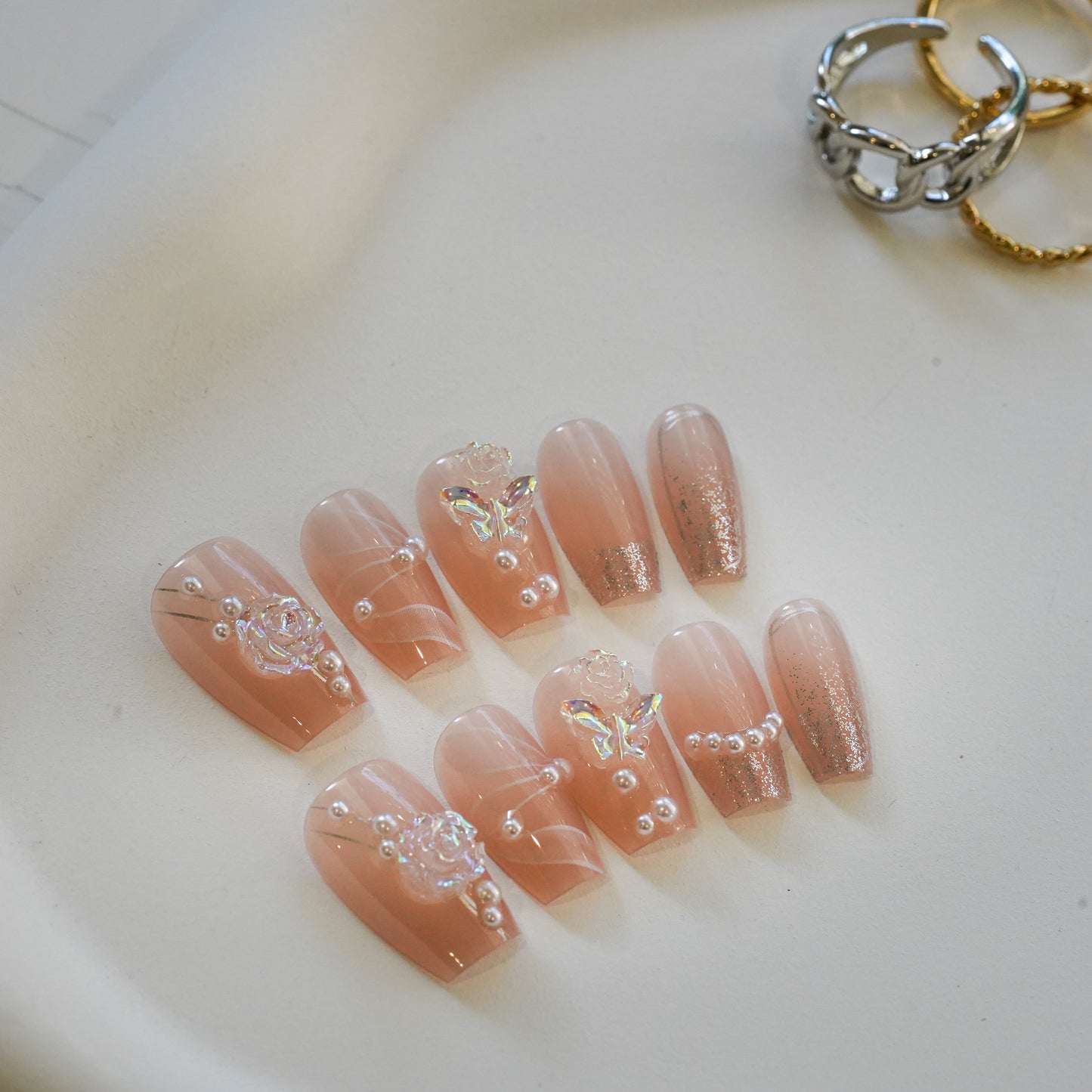 Pearlescent Wings | Press on Nails