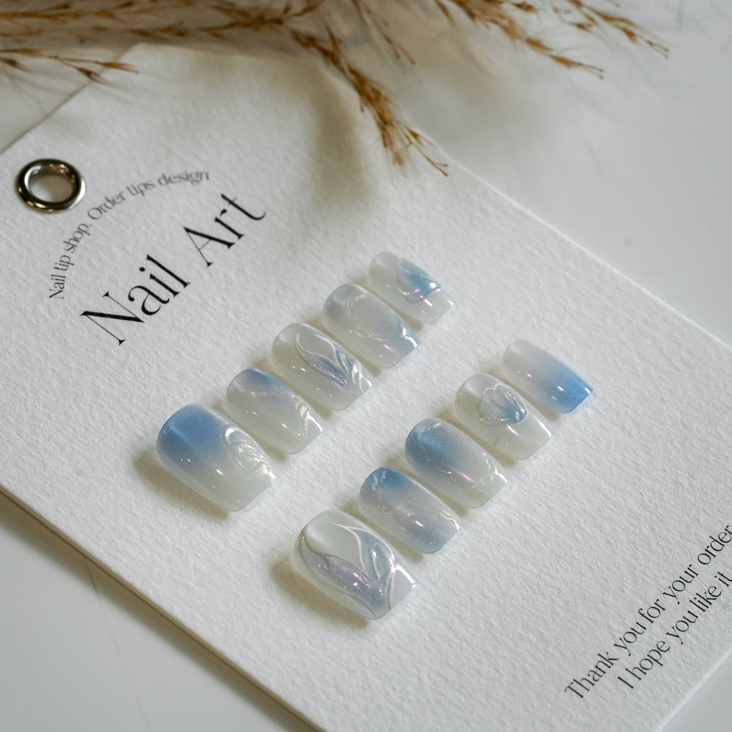 Frosted Lake | Premium Press on Nails