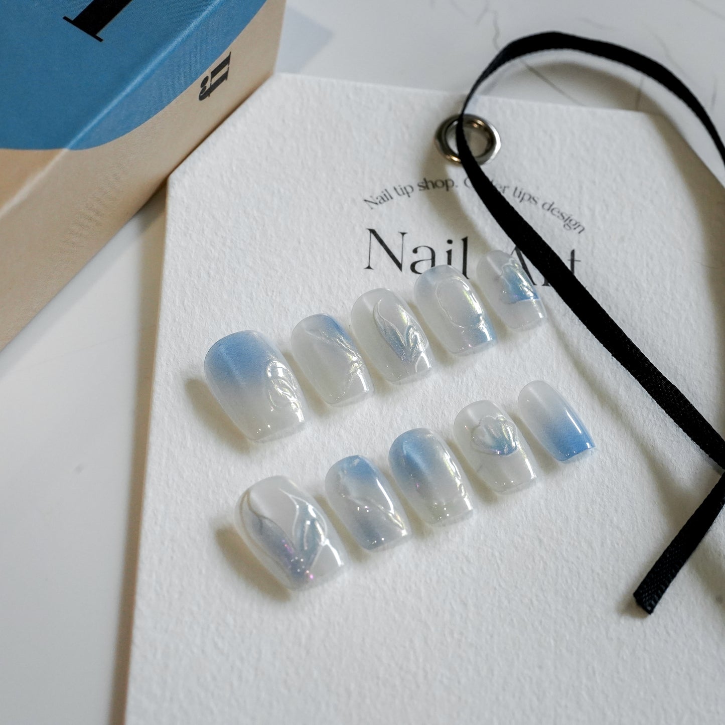 Frosted Lake | Premium Press on Nails