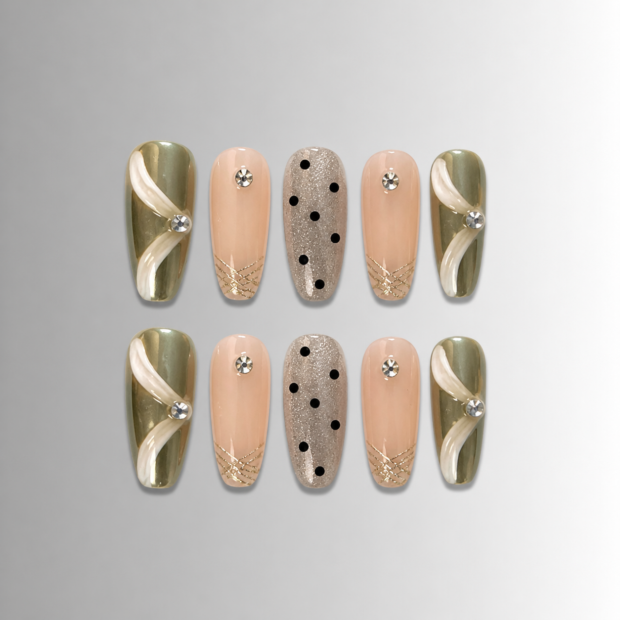 Glowing Ripple | Premium Press on Nails